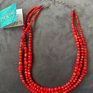 Jay King Vibrant Red Multi-Strand Necklace